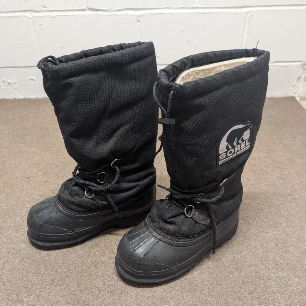 Sorel Kaufman Canada Black Winter Outdoor Snow Boots Women's Size 6